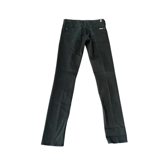 7 For All Mankind Womens Black Skinny Jeans‎ Size 28 Made in USA Stretch Denim